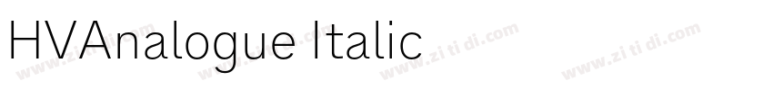 HVAnalogue Italic字体转换